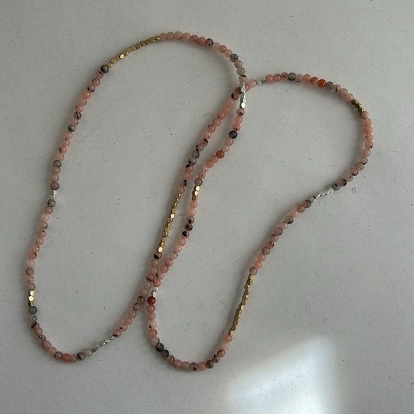 Combination necklace or bracelet made of beaded stones by Scott - Picture 3 of 7